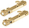 XFORT® 2 Pack Polished Brass Door Bolt, Surface Mounted Sliding Door Lock, Durable Door Lock Bolts Ideal for Securing Internal Doors for Bedrooms, Bathrooms, Cupboards and Storage Units (150mm)