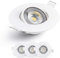 EMOS LED Einbaustrahler 230V 5W / 450lm 50° schwenkbar LED Deckenleuchte Einbauleuchte Neutralweiß 4000K 3er Set Deckenstrahler für Innen extra flach rund Farbe Silber Weiß