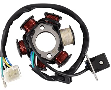 WOOSTAR Stator D'allumage Magneto 6 Bobine 5 Fils Remplacement pour GY6 50cc 70cc 90cc 110cc 125cc ATV 4 Roues Quad Pocket Bike