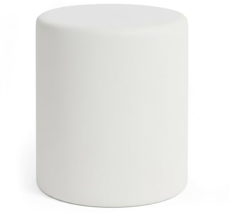 Kaikoon Sitzhocker rund aus Kunstleder Weiß Ø39 × 45 cm – Hocker für Event, Messe & Gastronomie