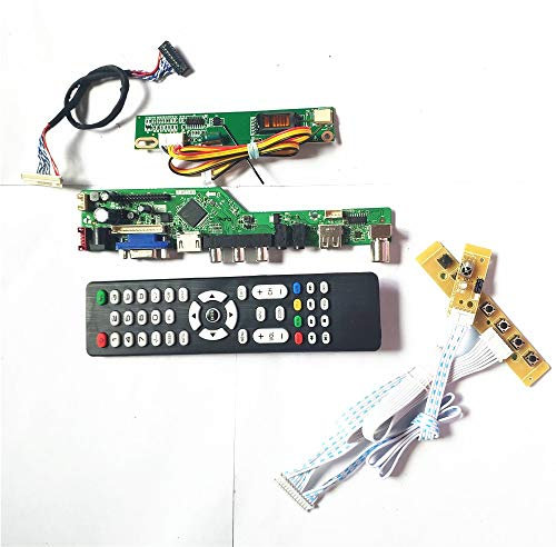 LP171WP4-TLB4/TLB5 LCD Panel Monitor LVDS 1CCFL 30Pin HDMI VGA USB AV RF T.V53 Drive Card Board Keyboard + Remote + Inverter Kit (LP171WP4-TLB4)
