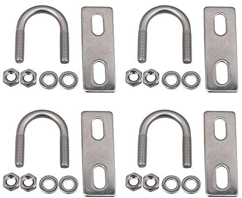4 U-Bolzen U-Schrauben M6 304 Edelstahl geeignet für 20-22 mm Rohrleitungen.