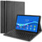 QYiiD Funda con Teclado para Lenovo M10 FHD Plus (2nd Gen) TB-X606 10.3 Pulgadas, Funda de Cuero Ultra Delgada con QWERTY Teclado Inalámbrico Desmontable para Lenovo M10 FHD Plus 10.3, Negro