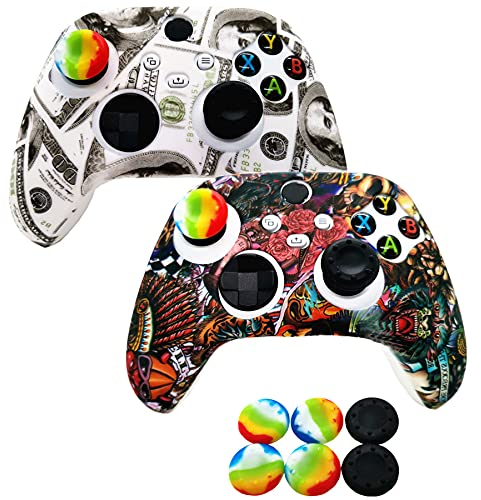 Funda de silicona para mando Xbox Series X/S, 2 unidades, protector de goma para Xbox Series X/S (6 empuñaduras de palanca de mando de pulgar) (Serie X/S-3)