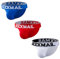 JOCKMAIL 3 Stück/Pack Herren Slips Unterwäsche Baumwolle (M, Blau+Rot+Weiß)
