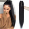 14(35cm) SEGO Coleta Postiza Pelo Natural con Pinza [#1 Negro Intenso] Clip Extensiones de Cola Cabello Humano Lisa para Mujer Remy Human Hair Ponytail (105g)