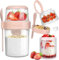 Gobelet à céréales To Go avec cuillère pour les déplacements, 310 ml + 560 ml, yaourt à emporter, anti-fuite, passe au lave-vaisselle, pot à déjeuner, muesli à emporter