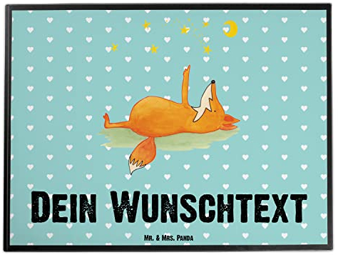 Mr. & Mrs. Panda Schreibtischunterlage selbst gestalten Fuchs Sterne - Personalisierte Geschenke, Romantik, Individuelle, Optimistisch, Hoffnung, personalisiert, Positiv, Schreibtischauflage, Mond