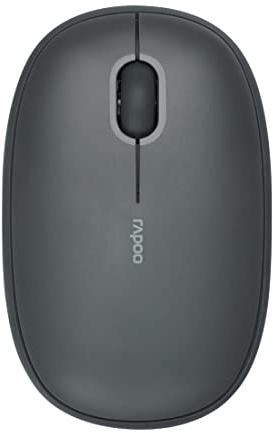Rapoo M660 Silent kabellose Maus wireless Mouse 1300 DPI Sensor 9 Monate Batterielaufzeit leise Tasten ergonomisch für Rechtshänder und Linkshänder PC & Mac - dunkelgrau