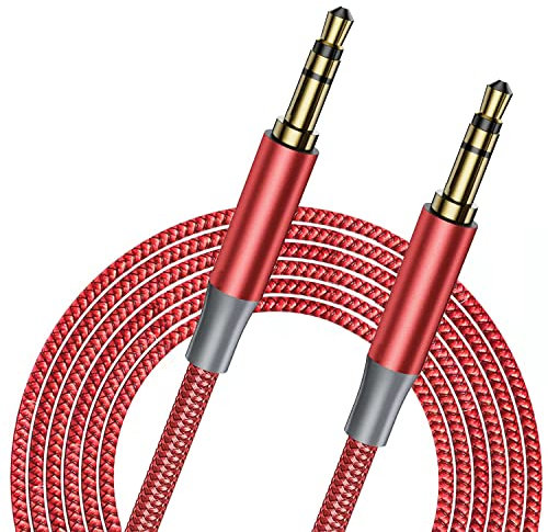 3.5mm Aux Cable Auxiliary Audio Cable, [Extra long 6m] Braided Male to Male Headphone Cord Hi-Fi Sound Aux Cord Compatible for Car/Home Stereos,Speaker,Sony,Echo Dot,Headphones,Beats,iPod iPad etc.