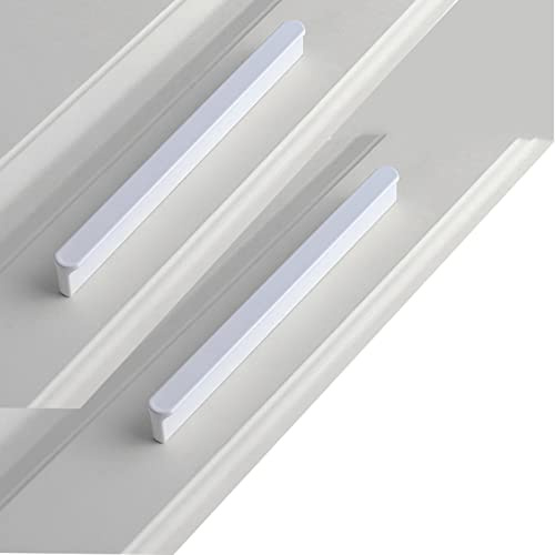 2 Stück Türgriff Raumfahrt-Aluminium Möbelgriffe Weiß Küchenschrank Runder Kopf T Form Zugknöpfe Kommode Schubladengriff Stangengriff Küchenschrank Ziehgriffe Knauf (Length 500mm)
