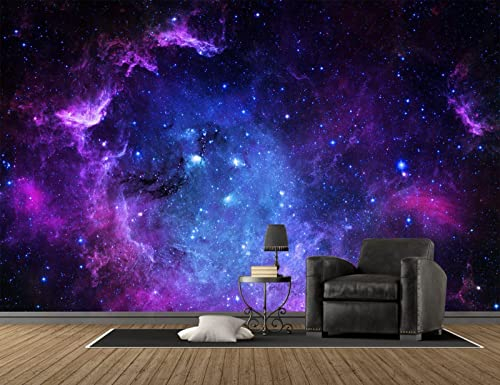 Fototapete 3D Tapete Universum Sterne Fototapete 3D Effekt Wandtapete Vliestapete Wandbilder XXL Wanddeko Tapeten