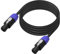 PNGKNYOCN Speakon to Speakon Cable，12AWG 2 Pin NL4FC Speaker Male to Male Professional Audio Amplifier Cable（2M/6.6FT）