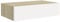 vidaXL Wall-Mounted Drawer Shelf, Oak and White, 40x23.5x10cm, MDF and Metal, Modern Decor for Living Room, Ample Storage Space, Assembly Required, Stylish and Compact Design