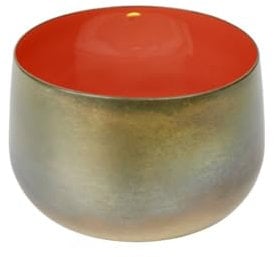 Lambert Windlicht Eisen Bronze-Silber/Kürbis H 6,5 D 9,5cm