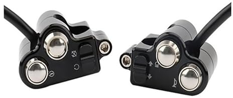 Motorrad-Bremslichtschalter Für Hon&da Motorrad Lenker Control Schalter Blinker Horn Starten Flammendurchschlag Schalter Taste Universal (Size : Black)