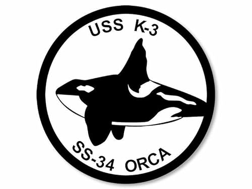 WildeBabsKLBT 11cm Hochwertiger Auto-Aufkleber Sticker Decal Autoaufkleber Aufkleber-Folie Wetterfest Navy USS K-3 Ss-34 Orca F3275
