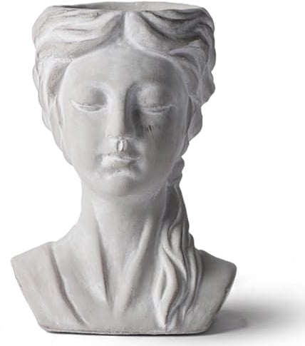 zenggp Vase Visage Pot Plante Interieur Pot De Fleur Interieur Fleurs Plante Exterieur Pot De Fleurs en Forme De Visage De Fille - Pot De Visage De Femme 21 * 16cm(Primary Colours)