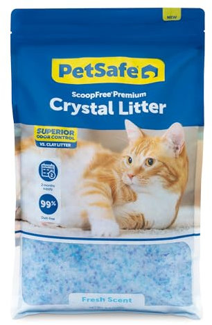 PetSafe ScoopFree Odor Control Crystal Cat Litter, Fresh Scent, 8 Lb Bag