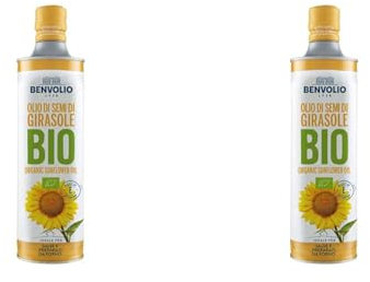 Olio Di Semi Di Girasole Biologico - BENVOLIO 1938 BIO | 750 Ml - Olio di Girasole BIO Ricco Di Vitamina E E Di Omega 6 ORGANIC SUNFLOWER OIL (Confezione da 2)