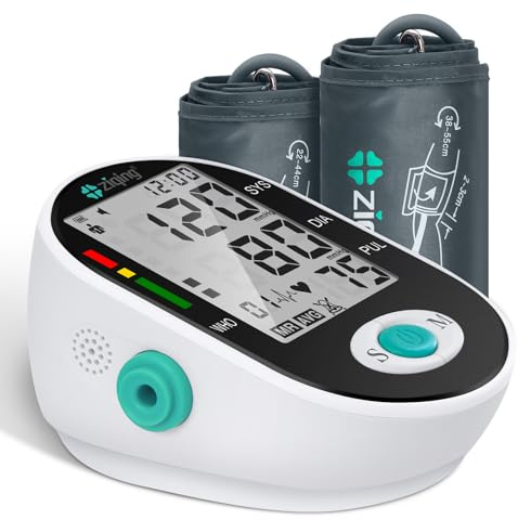 KIKEANG Blood Pressure Monitor with Two Sleeves (Medium and Extra Large, 22-44 cm and 38-55 cm) - 2 x 99 Memories for Home Use