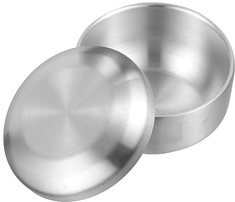 UTHCLO Stainless Steel Korean Rice Bowl with Lid Heat-Resistant Bowl for Soup and Rice Insulated Kitchenware for Families and Restaurants