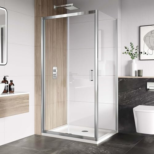 Bifold Shower Enclosure + Stone Tray (1000 W x 700 D x 1850cm H)