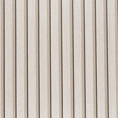 LOVADA Wood Slat Wallpaper - Peel & Stick Self-Adhesive (17.5 x 300), Wood Effect Contact Paper for Walls, Easy DIY Wall Covering for Bedroom, Living Room, and Feature Walls