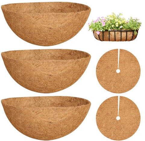 EHDWXVZM 3 insertos interiores para cestas colgantes, 2 insertos con agujeros redondos, insertos para macetas colgantes, insertos para macetas de pared, insertos para cestas colgantes, insertos para