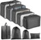 MOFELON Koffer Organizer Set, 10 Stück Packing Cubes, Kofferorganizer Packtaschen Set, Travel Packwürfel mit Kleidertaschen Schuhbeutel, Reise Gadgets-Marineblau