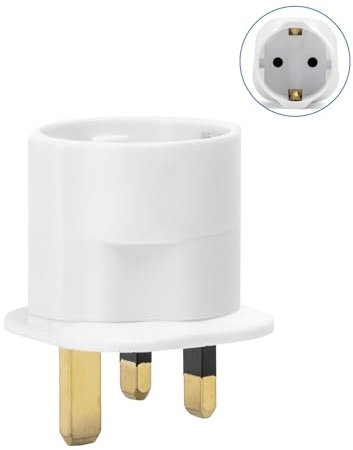 Adaptateur de Voyage européen vers Anglais, Compact et léger, idéal pour Les appareils électroniques Lors de Voyages au Royaume-Uni.