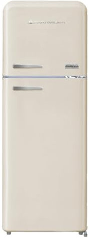 PYRAMIDEA Frigorifero Vintage Colorato Crema Doppia Porta Ventilato 240 L Lordi (206 L Netti) MAMBO2402C