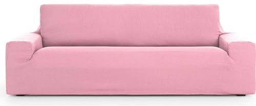 ECOMMERC3 | Copridivano universale e versatile a 2 posti, colore rosa, facile da posizionare per schienale, seduta e braccia