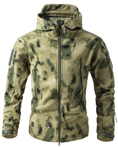 Generisch Military Jacke Herren Cargo Jacket Windbreaker Jagdbekleidung, Feldjacke Wasserdicht Tactical Taktische Field Jacket Herren Bunwehr Military Militär Feldjacke M