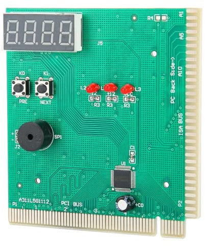 4 Digit Card Pc Analyzer Computer Diagnostic Motherboard Post Tester for PCI ISA Can Appropriately Stably and Fast Ver Laptopmotherboard Pc Post Test Card Motherboard Diagnostic C