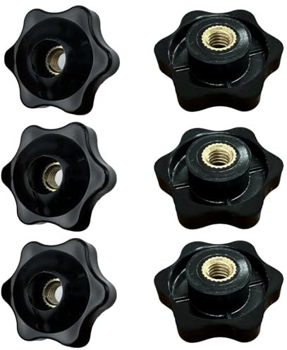 NECXON M6 Dadi di serraggio, 6 Pezzi Dadi di serraggio a Stella Manopola Vite di Presa Dadi a Stella in plastica Dadi ad Alette per Maniglia per Macchine Sistemi Attrezzature per Il Fitness Mobili