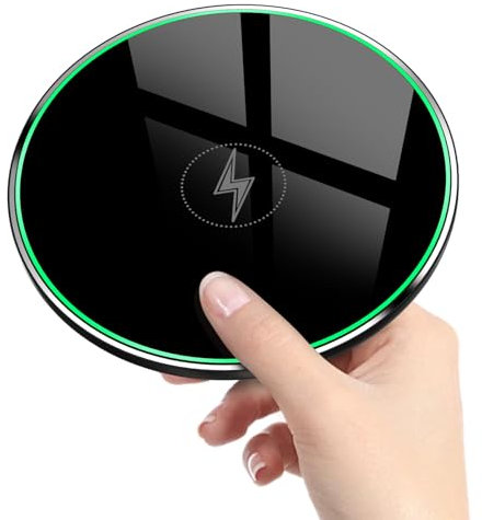 Wireless Charger, Wireless Charging Pad for iPhone 16/15/14/13/12/11 Pro/Pro Max/XS Max/XR/SE, Wireless Charging Mat Station for Samsung Galaxy S25/S22/S21/S20/S10/S9/Note10/9, AirPods 2/Pro