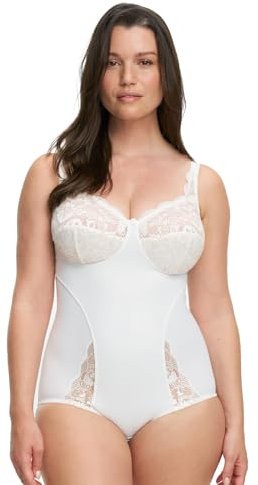 SUSA Damen Body ohne Bügel - Latina 6538 - Bequeme Shapewear Mieder für Frauen - Figurschmeichelndes Design - Ideal für Alltag & besondere Anlässe - Vanilla, 95C