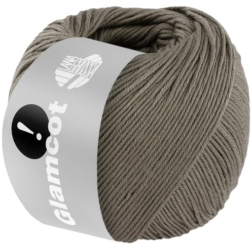 LANA GROSSA Glamcot | Zart glänzende, multifile Baumwoll-Viskosemischung | Handstrickgarn aus 60% Lyocell (Tencel TM) & 40% Baumwolle | 50g Wolle zum Stricken & Häkeln | 155m Garn FB 27