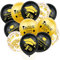 24 Stück Abitur 2025 Deko, Graduation Deko, Abi 2025 Luftballons Schwarz Gold, Abschluss Bestandene Prüfung Abschlussfeier Graduation Party Geschenke