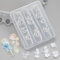 Moule en Silicone 3D pour Art des Ongles, Moule Floral en Silicone pour Breloques à Ongles, Moule de Coulée Résine pour Nail Art, Fournitures DIY pour Créations Décoratives gravure Ongles Fleur