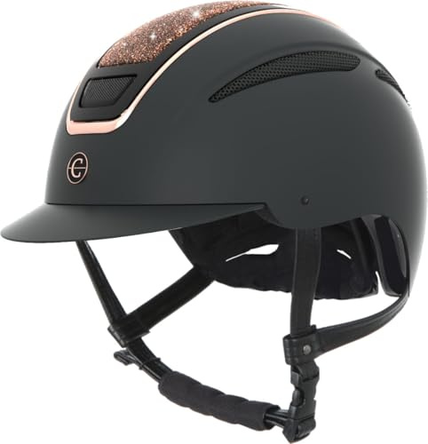Covalliero Reithelm Elite, Damen Reithelm, Optimale Belüftung, Kunstlederriemen, Herausnehmbares Innenfutter, ABS Hartschale