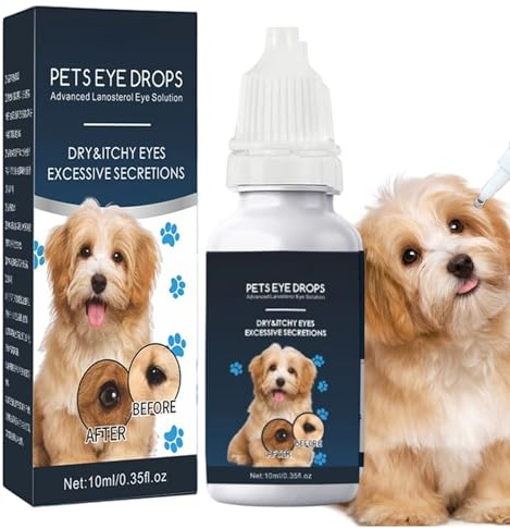 Tisujune Collirio per Gatti,10ml Collirio Antiprurito - Formula Delicata Rimuove Macchie da Lacrime e Lenisce Irritazioni per Cuccioli e Gattini