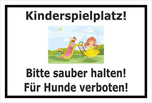 Melis-Folienwerkstatt Schild - Kinder-Spielplatz - 30x20cm - Bohrlöcher - 3mm Aluverbund – 20 VAR S00187-016-A