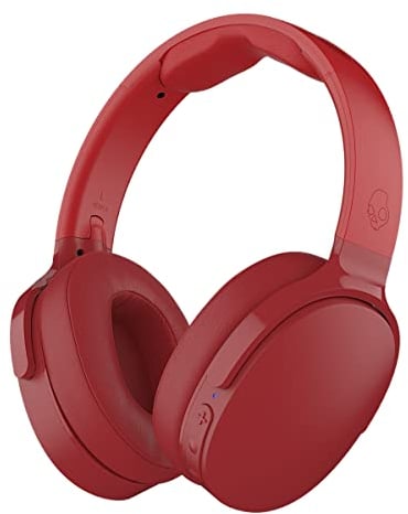 Skullcandy Hesh 3 Bluetooth Kabellose Over-Ear Kopfhörer mit Mikrofon, Schnellladefunktion mit 22 Stunden Batterielaufzeit, Faltbar, Ohrpolster, Rot
