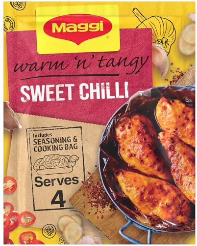 Maggi So Juicy Sweet Chilli Chicken Recipe Mix 41g | Pack of 1 | Warm tangy seasoning; no artificial colours flavours or preservatives; easy preparation