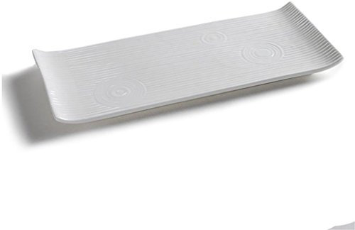 Assiette à Dessert rectangulaire en Porcelaine Blanche Assiette à Dessert Blanche en Porcelaine (Taille : 13(30.2×12.8×2cm))