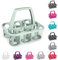 plastific 6 x Plastic Beer Garden Glass Collector Carrier Milk Bottle Holder - (Mint Green)