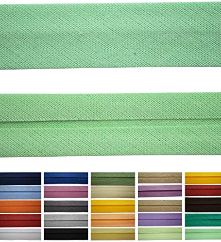 Roban Fashion Baumwoll Schrägband 12mm breit Textilband Blende in 24 Farben