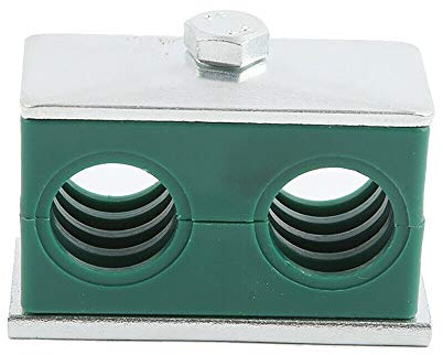 Vogueing Tool Kunststoff-Rohrschellen, 42 mm Außendurchmesser, Standard-Doppel-/Doppelhalterung, hydraulische Rohrschelle für Rohrleitungsbefestigung, 2 Stück